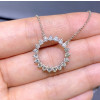 Lab-Created Diamond Circle Pendant Necklace