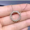 Lab-Created Diamond Circle Pendant Necklace