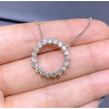 Lab-Created Diamond Circle Pendant Necklace