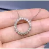 Lab-Created Diamond Circle Pendant Necklace