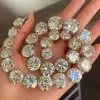 240ctw Round Cut White Sapphire Statement Necklace