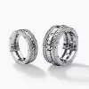 Round Cut White Sapphire Love Knot Wedding Band Set