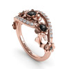 Round Cut Ruby Flower Cocktail Ring