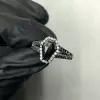 Coffin Cut  Black Gemstone Ring For Halloween  Special Offer