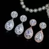 Handmade 5.8 Ct Teardrop 925 Silver Earrings
