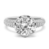 Handmade 4 Ct Crown Prong White Sapphire Ring