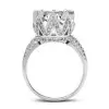Handmade 4 Ct Crown Prong White Sapphire Ring