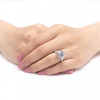 Handmade 4 Ct Crown Prong White Sapphire Ring
