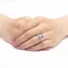 Handmade 4 Ct Crown Prong White Sapphire Ring