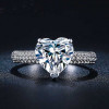 Handmade 3 Ct Heart Cut White Sapphire Ring