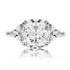 8ct Three-stone Cushion Cut Engagement Ring