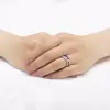 Handmade Knot Design Amethyst and White Sapphire Ring