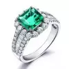 Handmade Emerald Lab Created Sapphire Ring