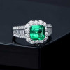 Handmade Emerald Lab Created Sapphire Ring