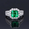 Handmade Emerald Lab Created Sapphire Ring
