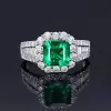 Handmade Emerald Lab Created Sapphire Ring