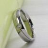 Handmade White Sapphire Titanium Steel Men's Wedding Band