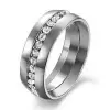 1.25ct Round Cut White Sapphire Eternity Band for Men