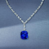 Stunning Blue Sapphire Necklace & Earrings Jewelry Set