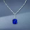 Stunning Blue Sapphire Necklace & Earrings Jewelry Set