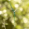 Pear Cut Green Sapphire Necklace & Earrings Jewelry Set