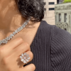 Multi-cut White Sapphire Necklace & Ring Jewelry Set