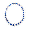 Oval Cut Royal Blue Sapphire Statement Necklace