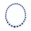 Oval Cut Royal Blue Sapphire Statement Necklace