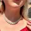 Cushion Cut Yellow Sapphire Necklace & Earrings Set