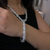 Multi-cut White Sapphire Necklace & Bracelet Jewelry Set
