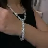 Multi-cut White Sapphire Necklace & Bracelet Jewelry Set