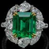 Multi-cut Emerald Bloom Ring & Bracelet Jewelry Set