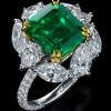 Multi-cut Emerald Bloom Ring & Bracelet Jewelry Set