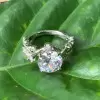 2.7ct White Sapphire Vine Wrapping Engagement Ring