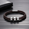 Personalized Leather Name Bracelet for Men 