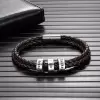 Personalized Leather Name Bracelet for Men 