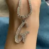 Letter Pendant Diamond Chain Necklace