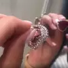 7.99ct Princess Cut Ruby Heart Engagement Ring