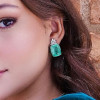 22ctw Cushion Cut Paraiba Tourmaline Earrings