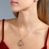Charming Heart Engraved Necklace in Rose Gold 