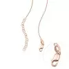 Charming Heart Engraved Necklace in Rose Gold 