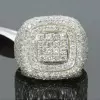 Handmade Iced Out Platform Men's Ring