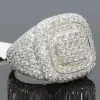 Handmade Iced Out Platform Men's Ring