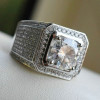 Handmade 6.5 CT Round Cut Men's Ring