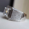 Handmade 6.5 CT Round Cut Men's Ring