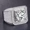 Handmade 6.5 CT Round Cut Men's Ring