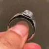 2.0ct Round Cut Diamond Ring For Men