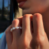 Handmade Pear Cut Halo Sterling Silver Ring Set