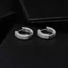 Men Hip Hop Diamond Hoop Earrings