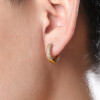 Men Hip Hop Diamond Hoop Earrings